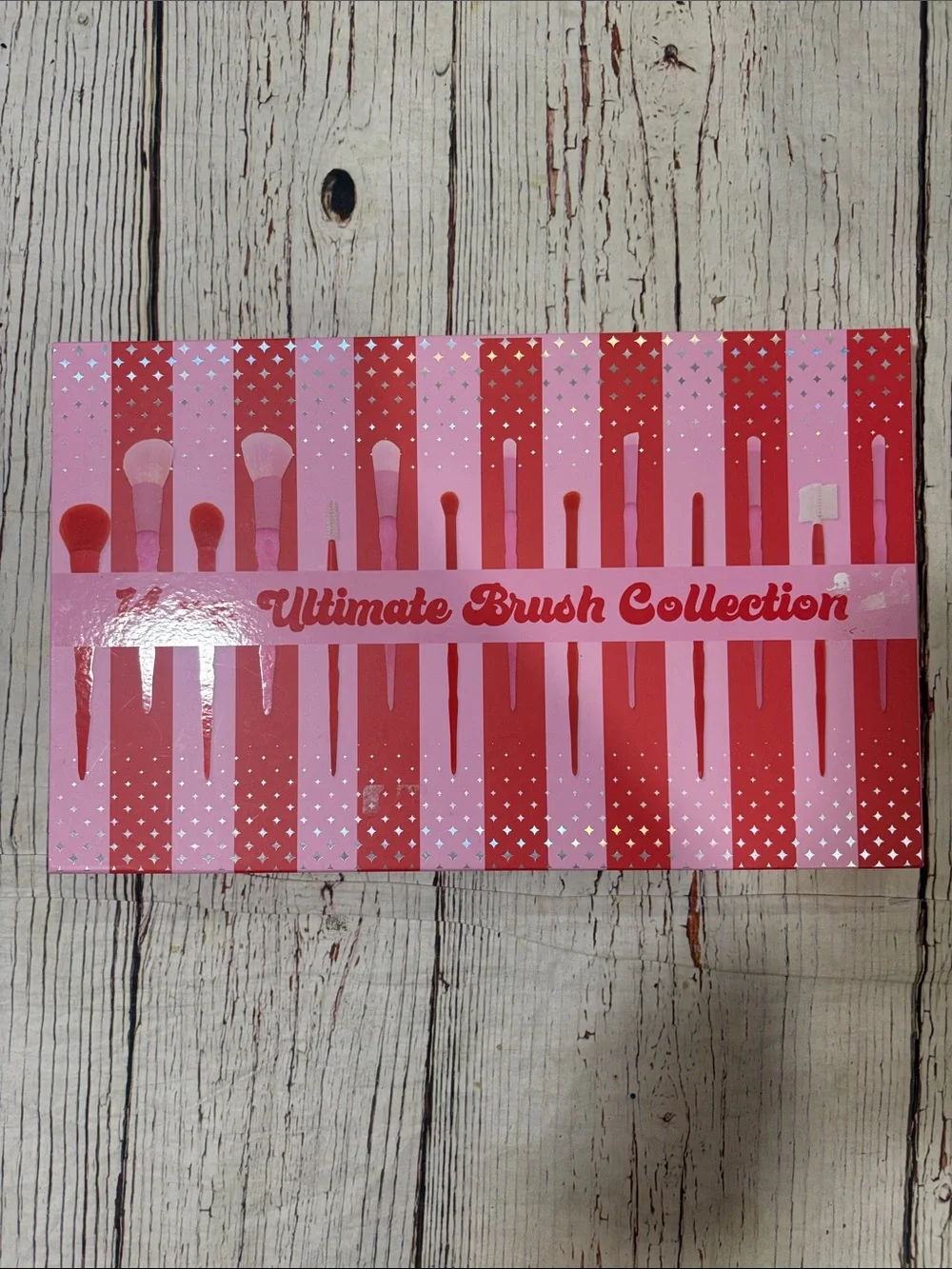 Ultimate Brush Collection Pink & Red Makeup Brush Set 14 Pcs NWT